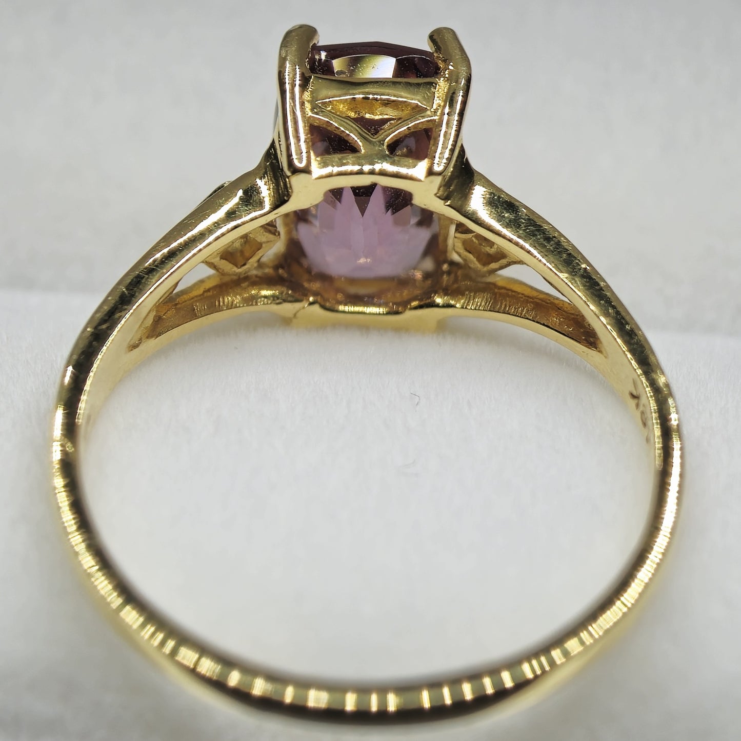 2.59ct Natural Pink Spinel with Diamonds in 18K Yellow Gold Ladies Ring
